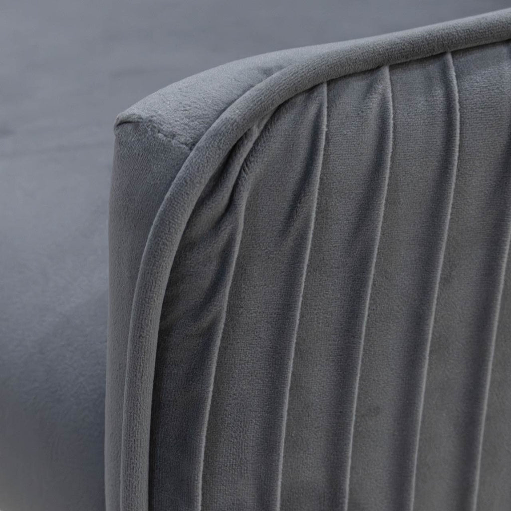luxury grey velvet chair