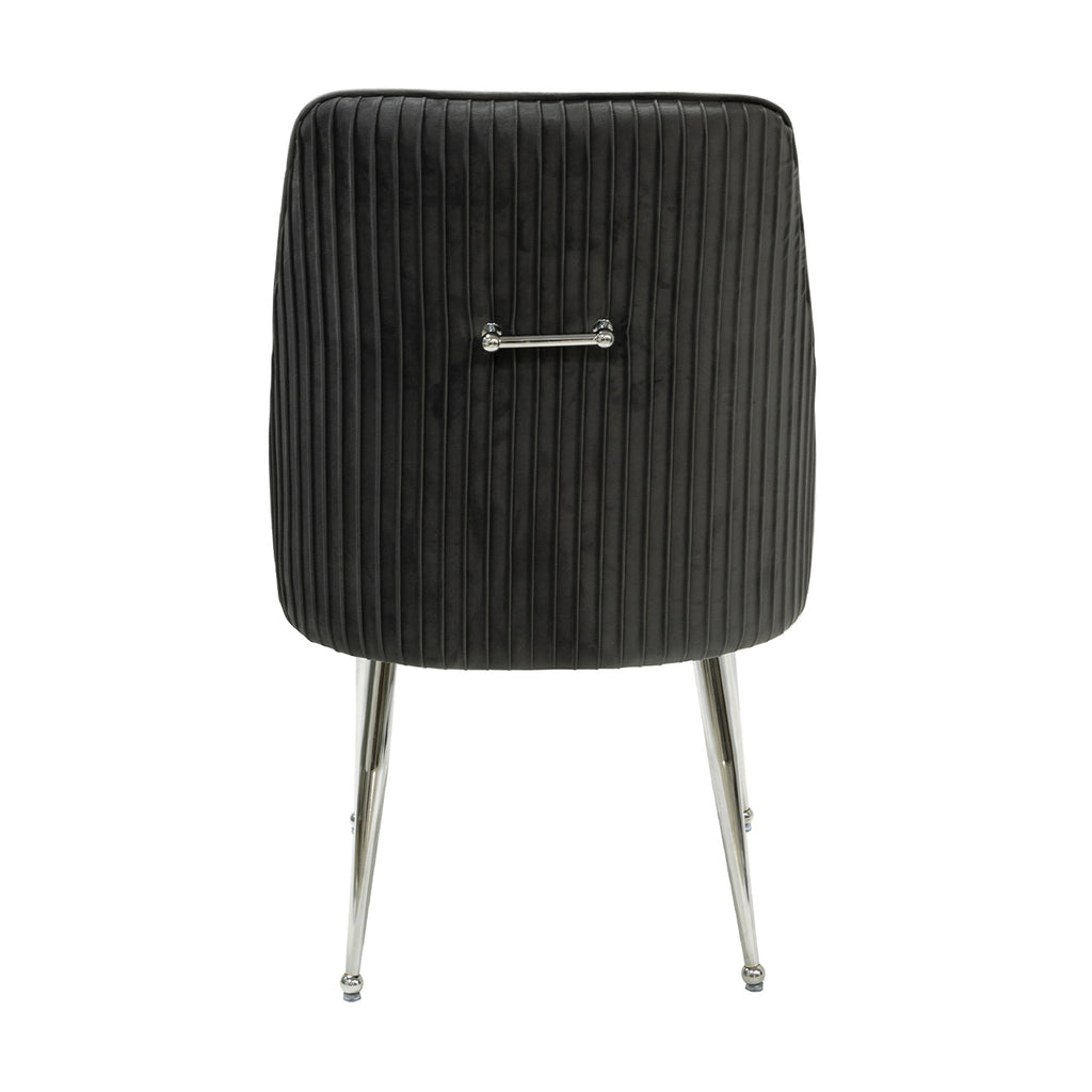 modern grey velvet chair 