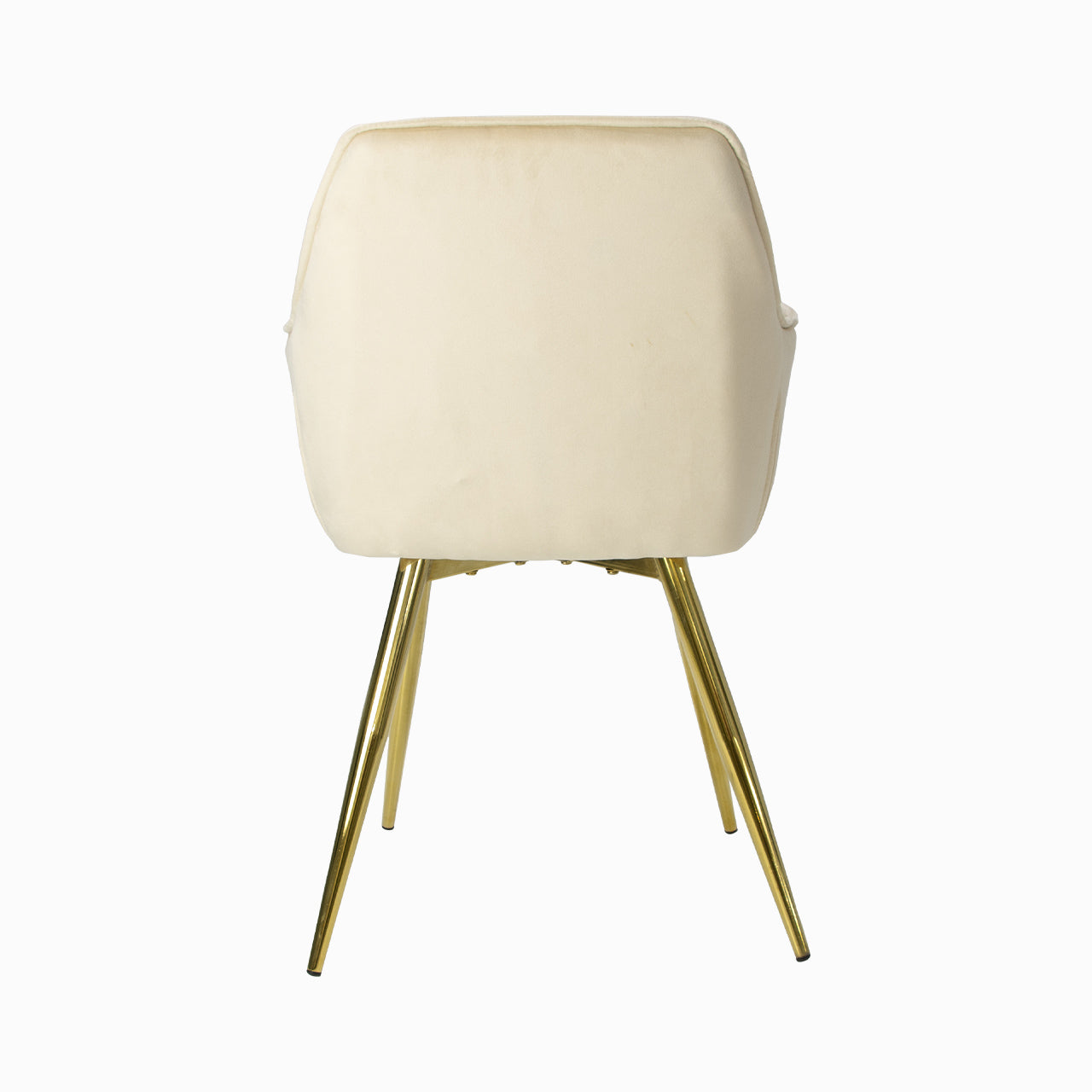 cream velvet dining chair with gold legs