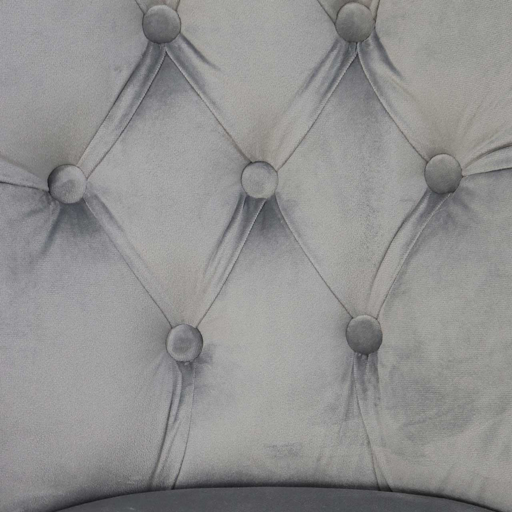 grey button velvet grey dining chair in Dubai