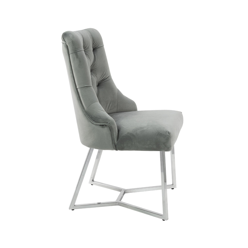 comfortable grey dining chair 