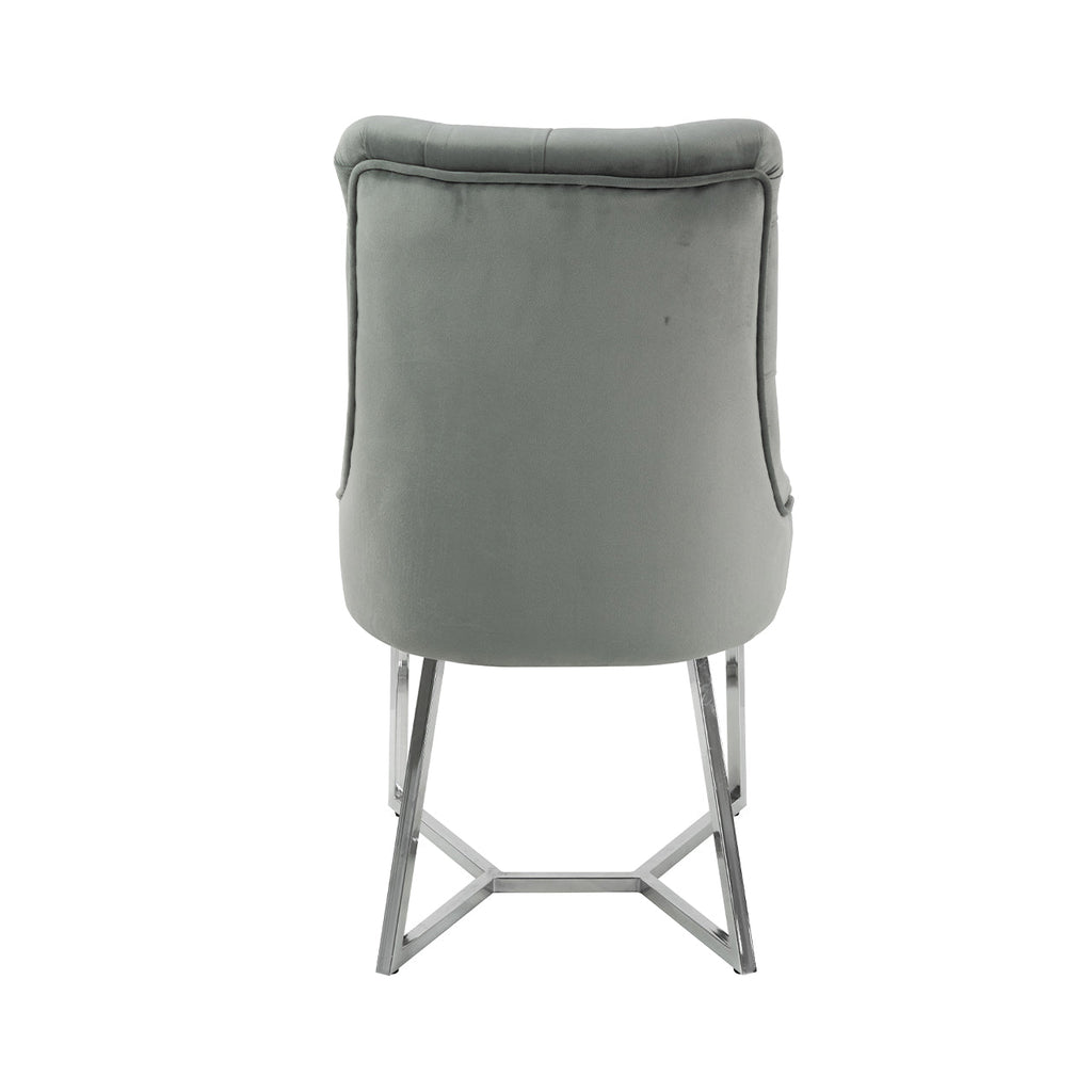 grey velvet dining chair in dubai