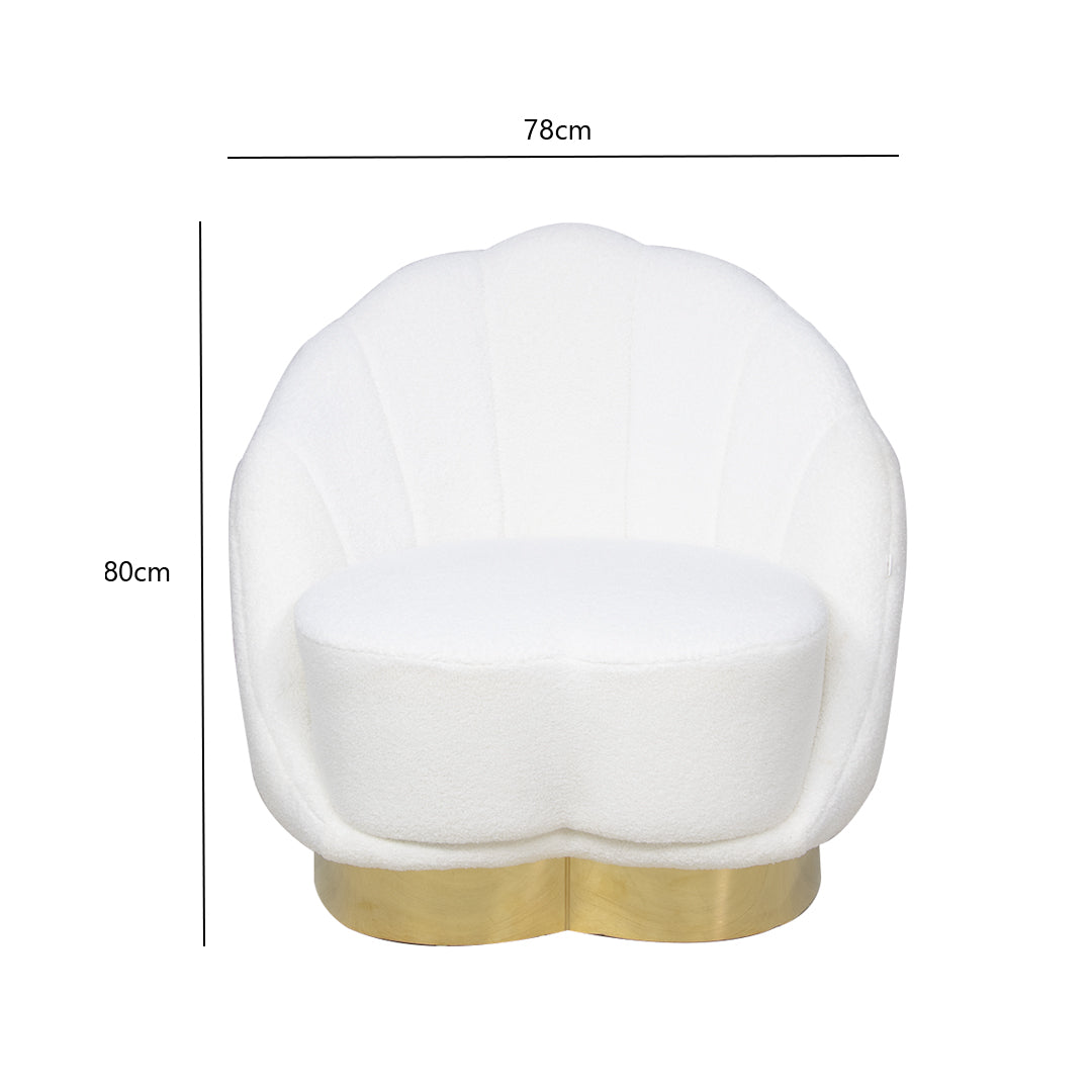 cream armchair