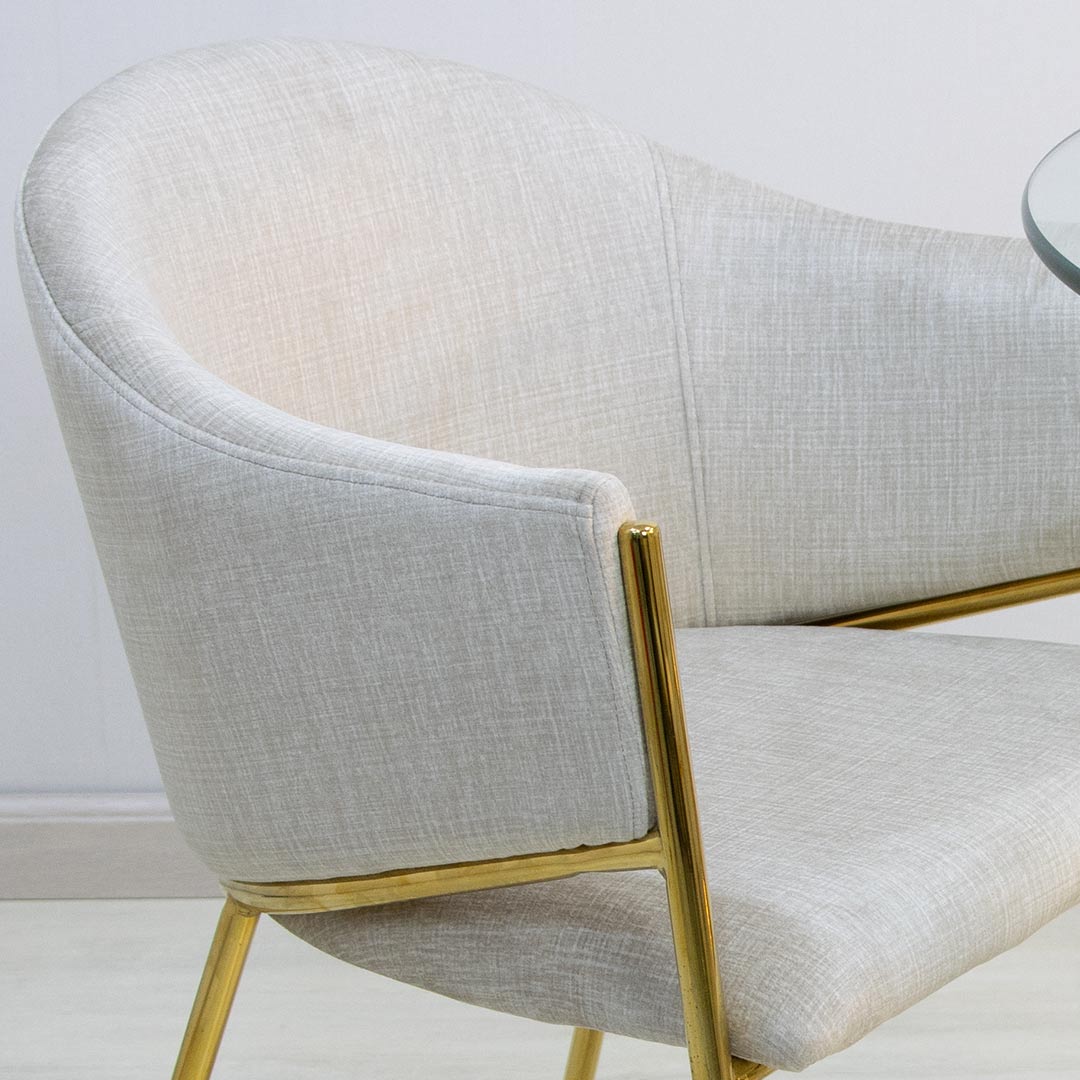 cream velvet dining chair