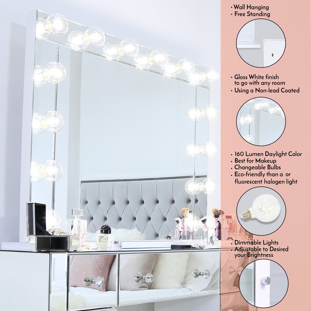 dressing mirror with lights