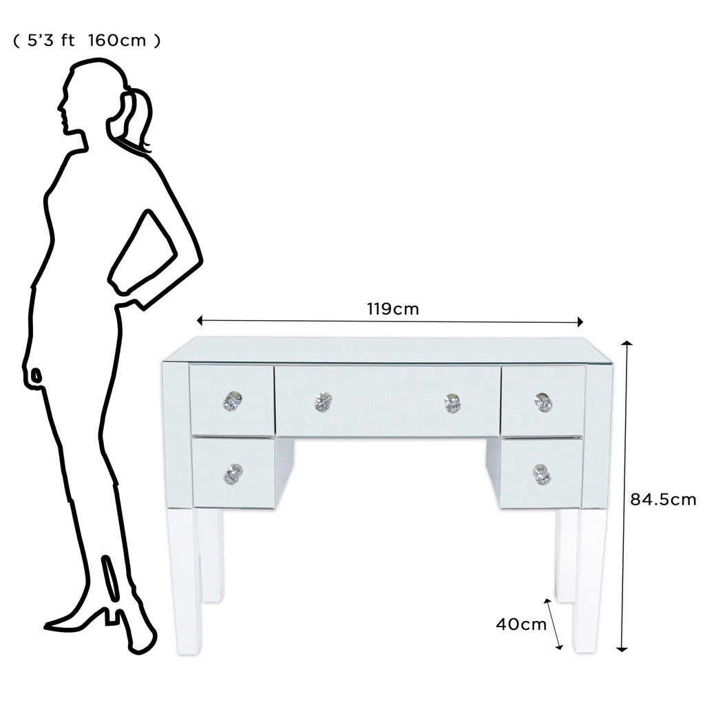 large dressing table with 5 drawer