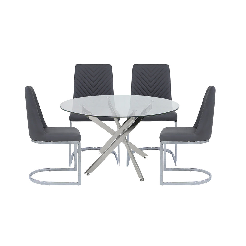 round dining table set with 4 chairs