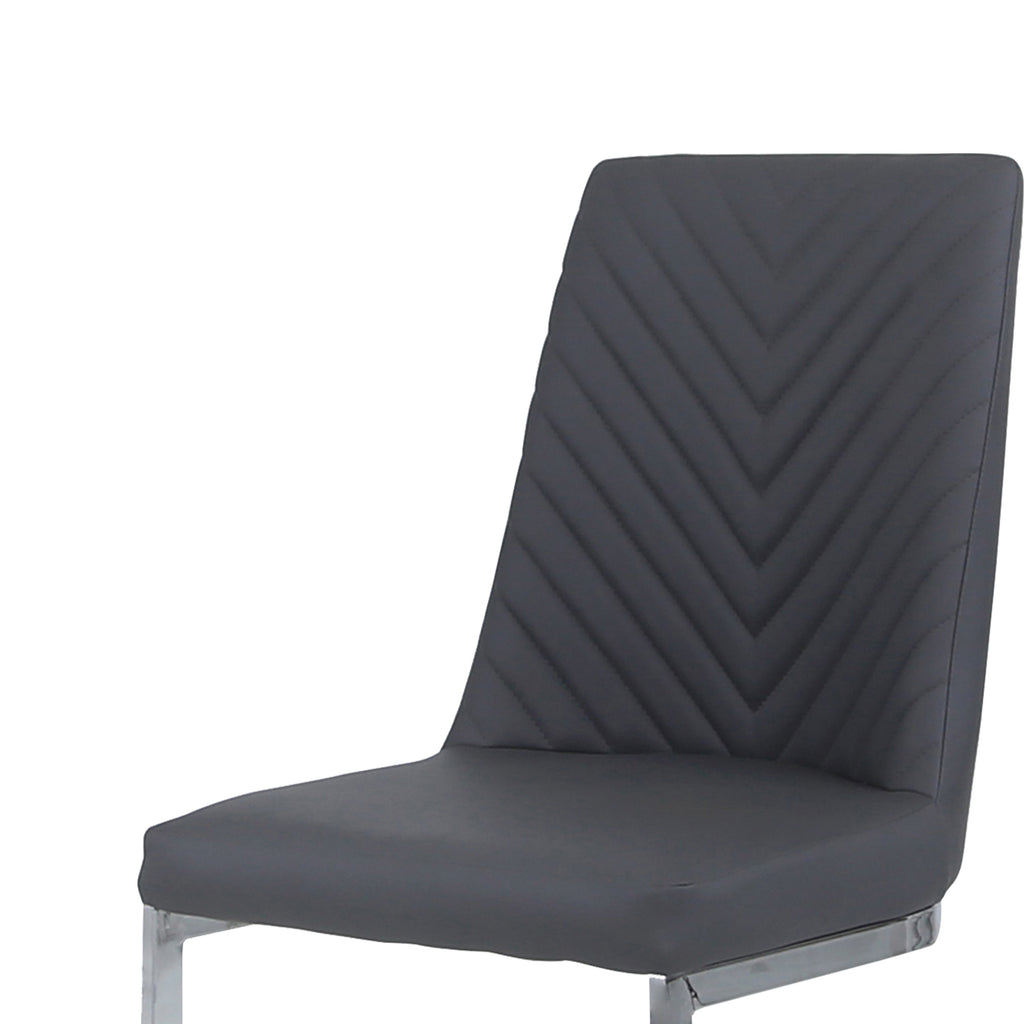 grey leather chair