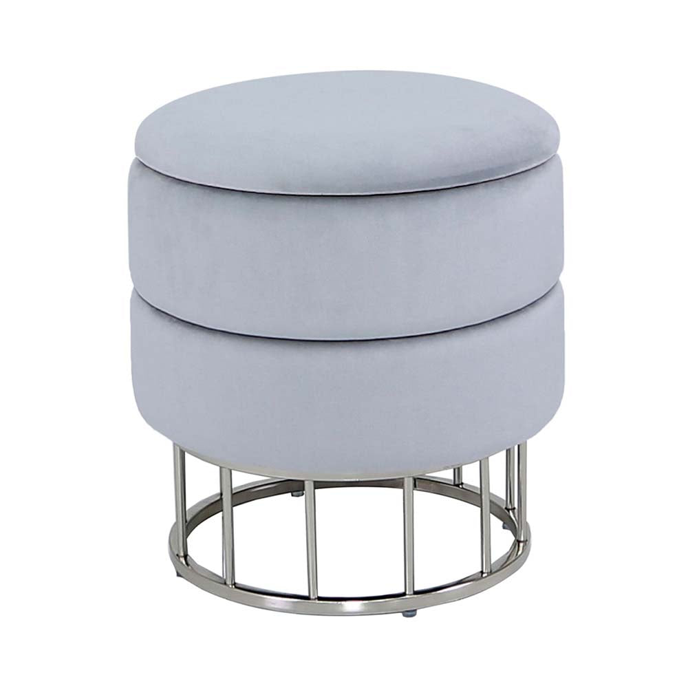 mirrored cushioned stool