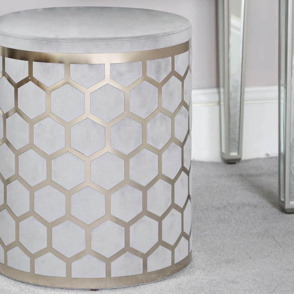 stool, mirror stool chair, cushioned stool, mirrored cushioned stool, dressing stool, poufs stool, sitting stool, velvet stool