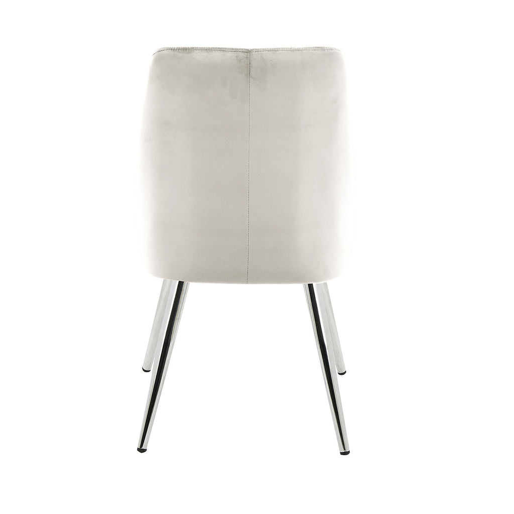 velvet cream dining chair in Dubai