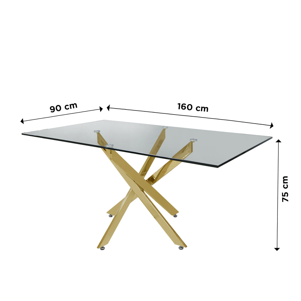 gold large dining table