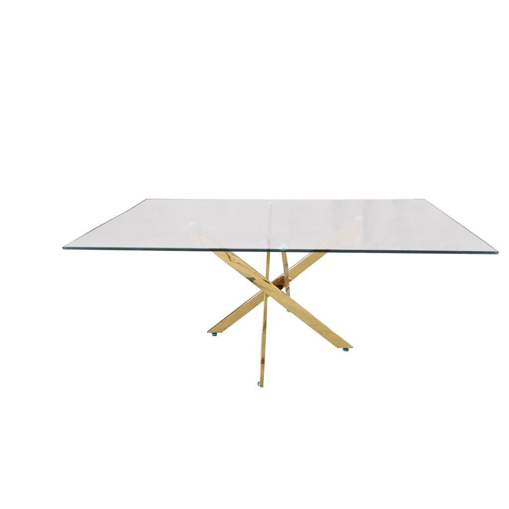 gold glass dining table