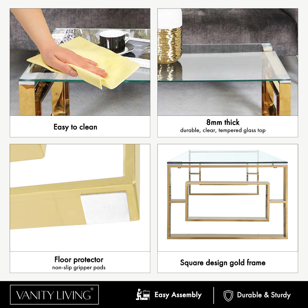 how to clean glass coffee table?