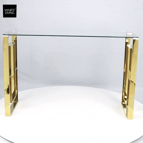 Console Table Verona Gold Vanity Living