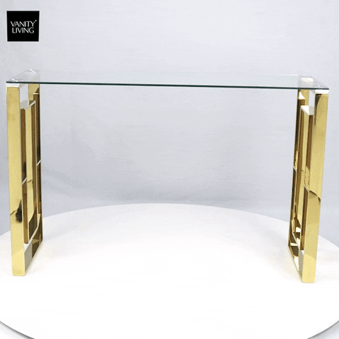 Small gold console top table