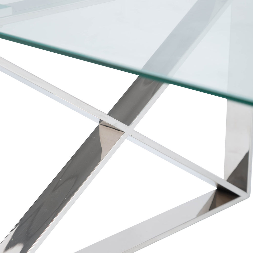 chrome coffee table