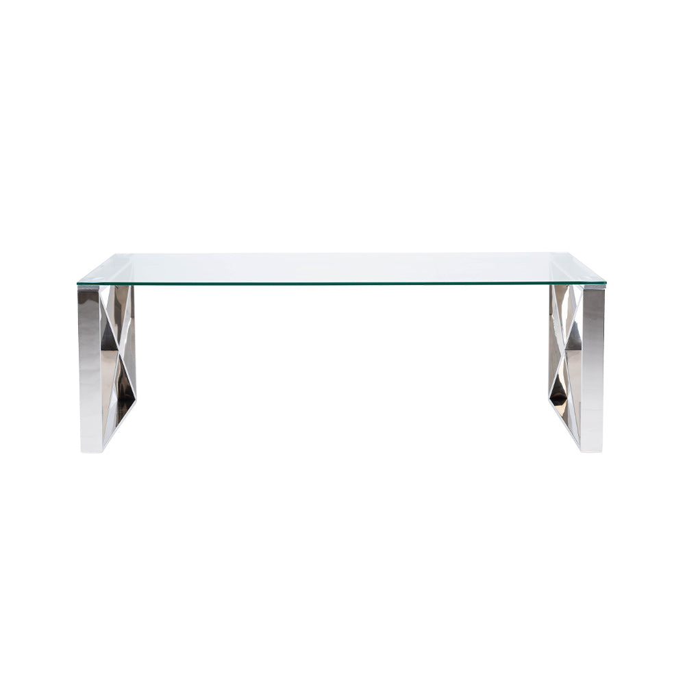 coffee table in chrome