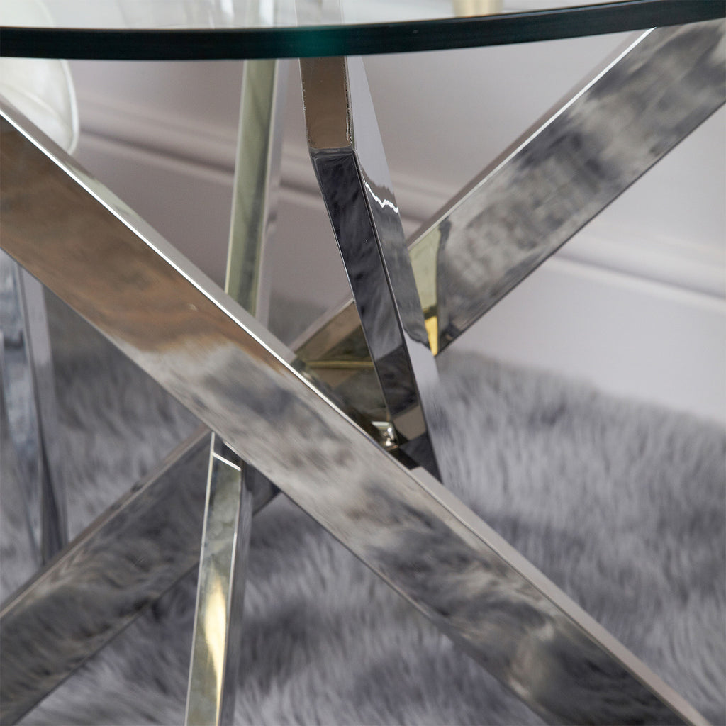 chrome dining table