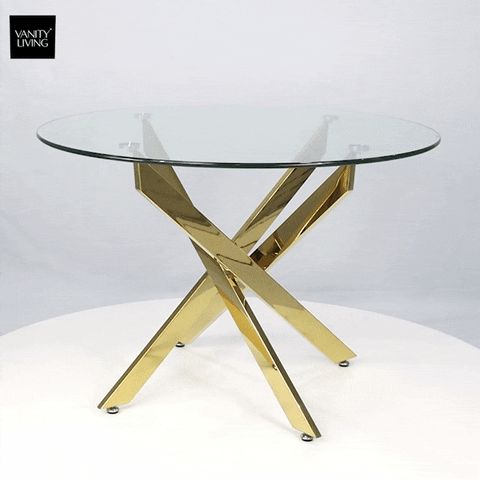 round glass dining table
