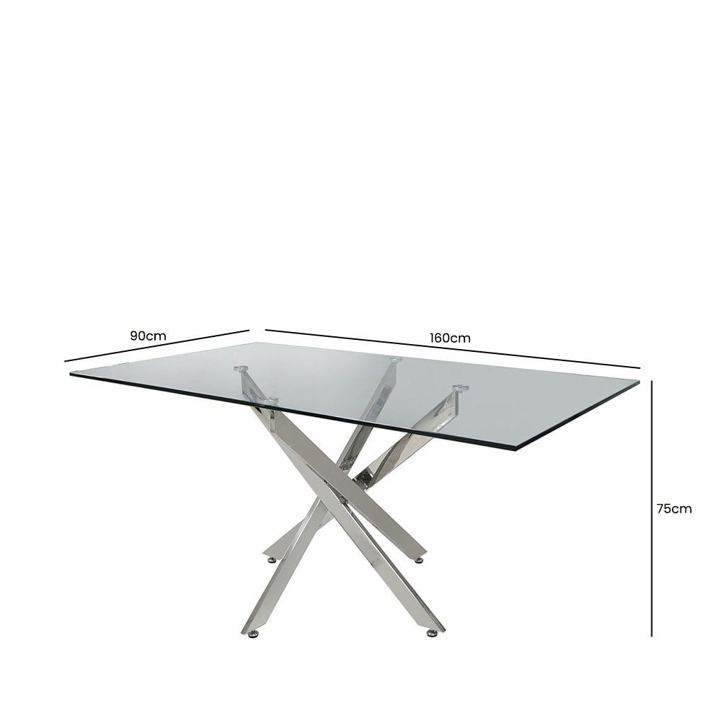 large chrome dining table