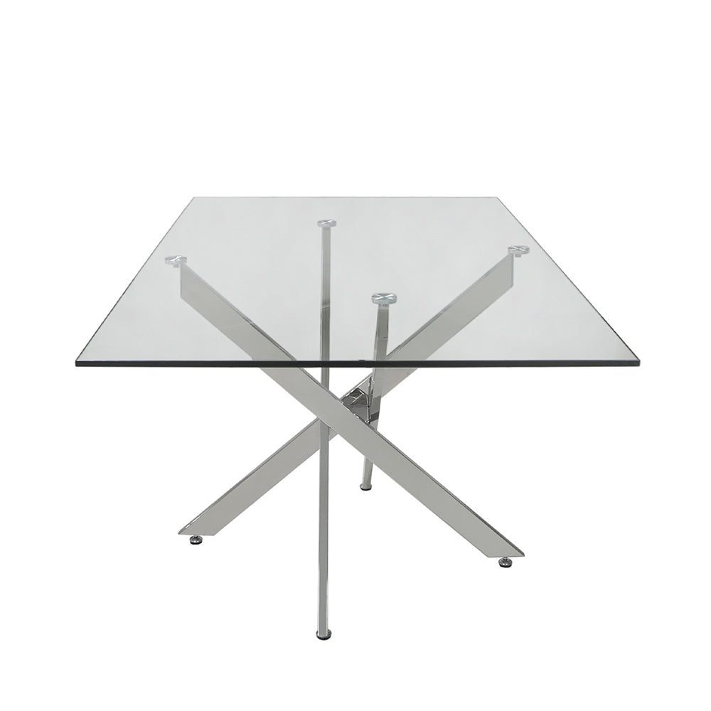 large chrome dining table