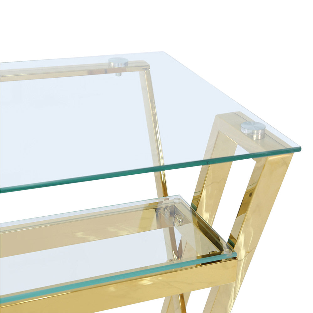 glass top study table