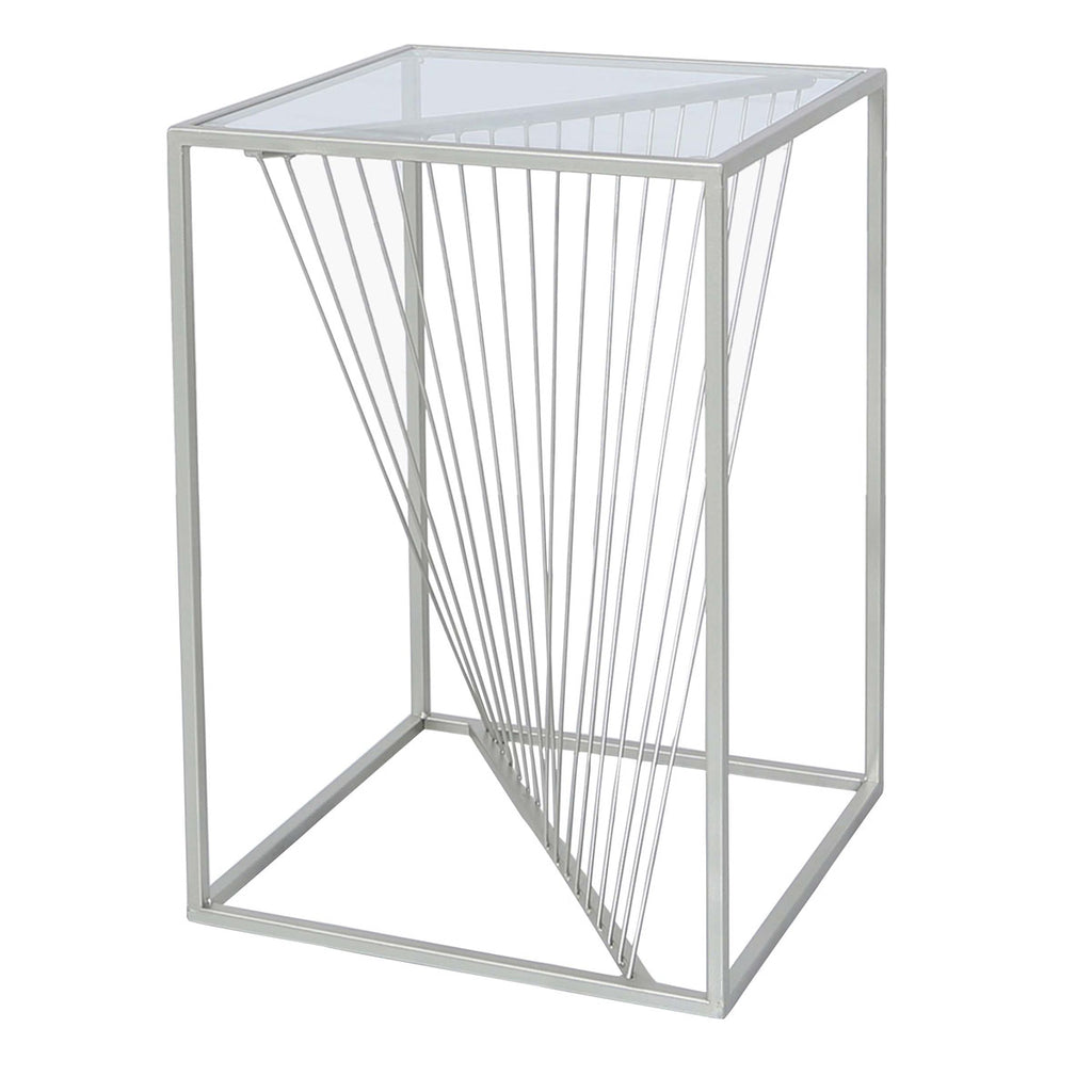 silver side table