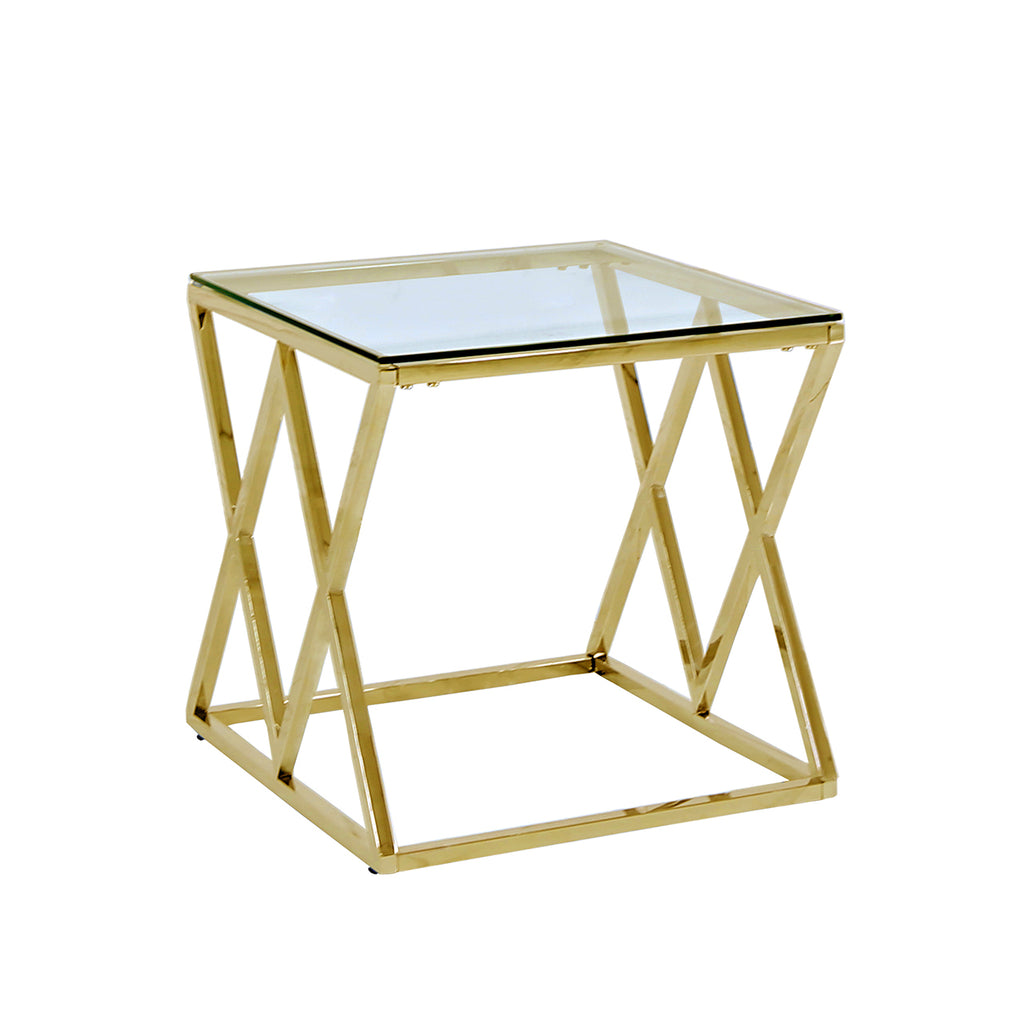 side gold table
