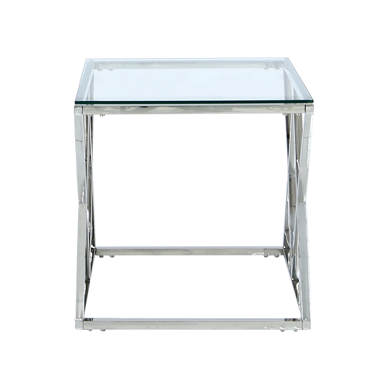 Side on sale tables chrome