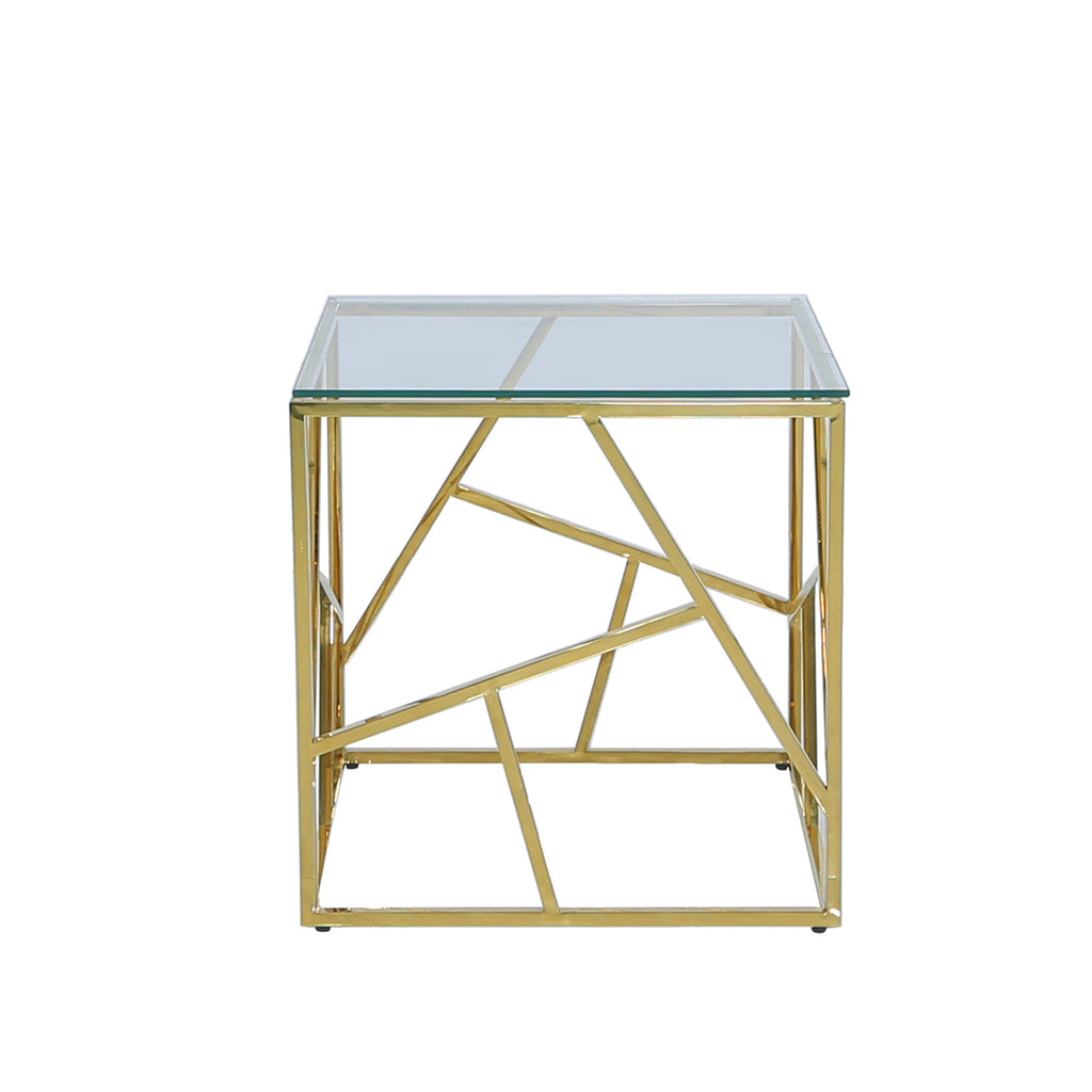 Roma Gold  - 2 Side Tables + Coffee Table + Console Table - VANITY LIVING