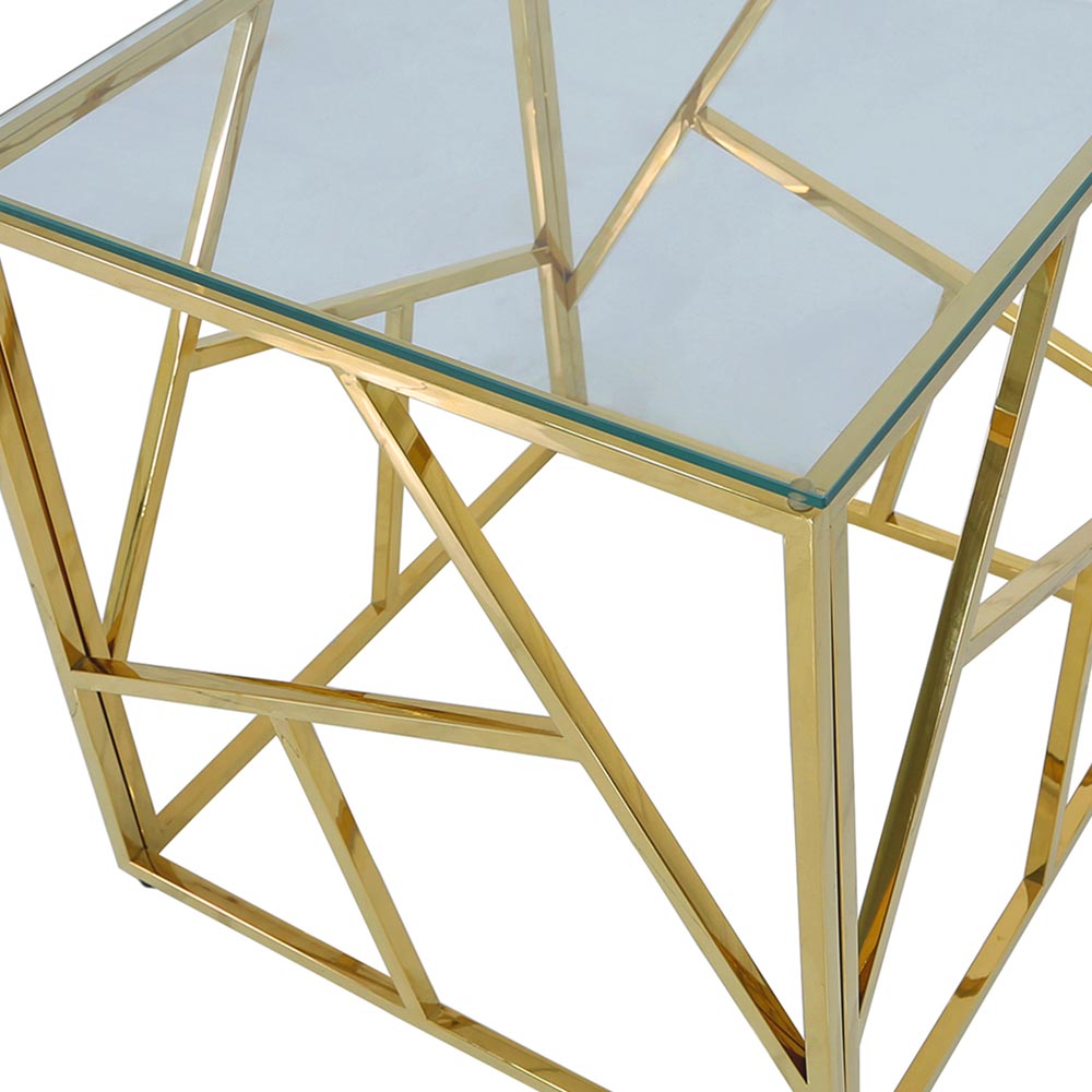 glass side table