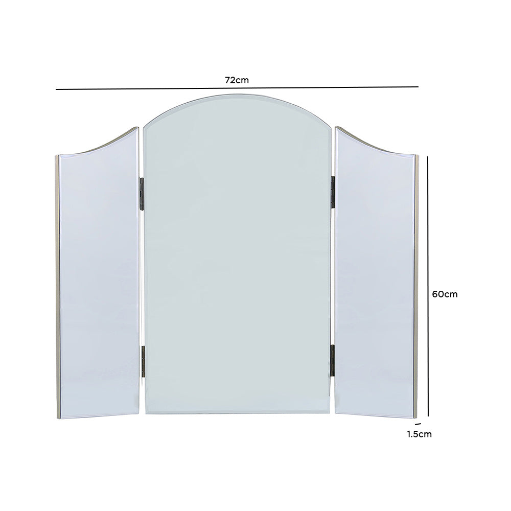 vanity mirror, table mirror, makeup mirror, dressing table mirror, curved mirror, trifold mirror