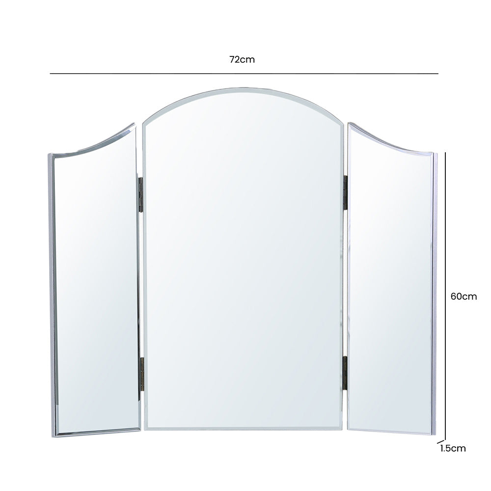 vanity mirror, table mirror, makeup mirror, dressing table mirror, curved mirror, trifold mirror