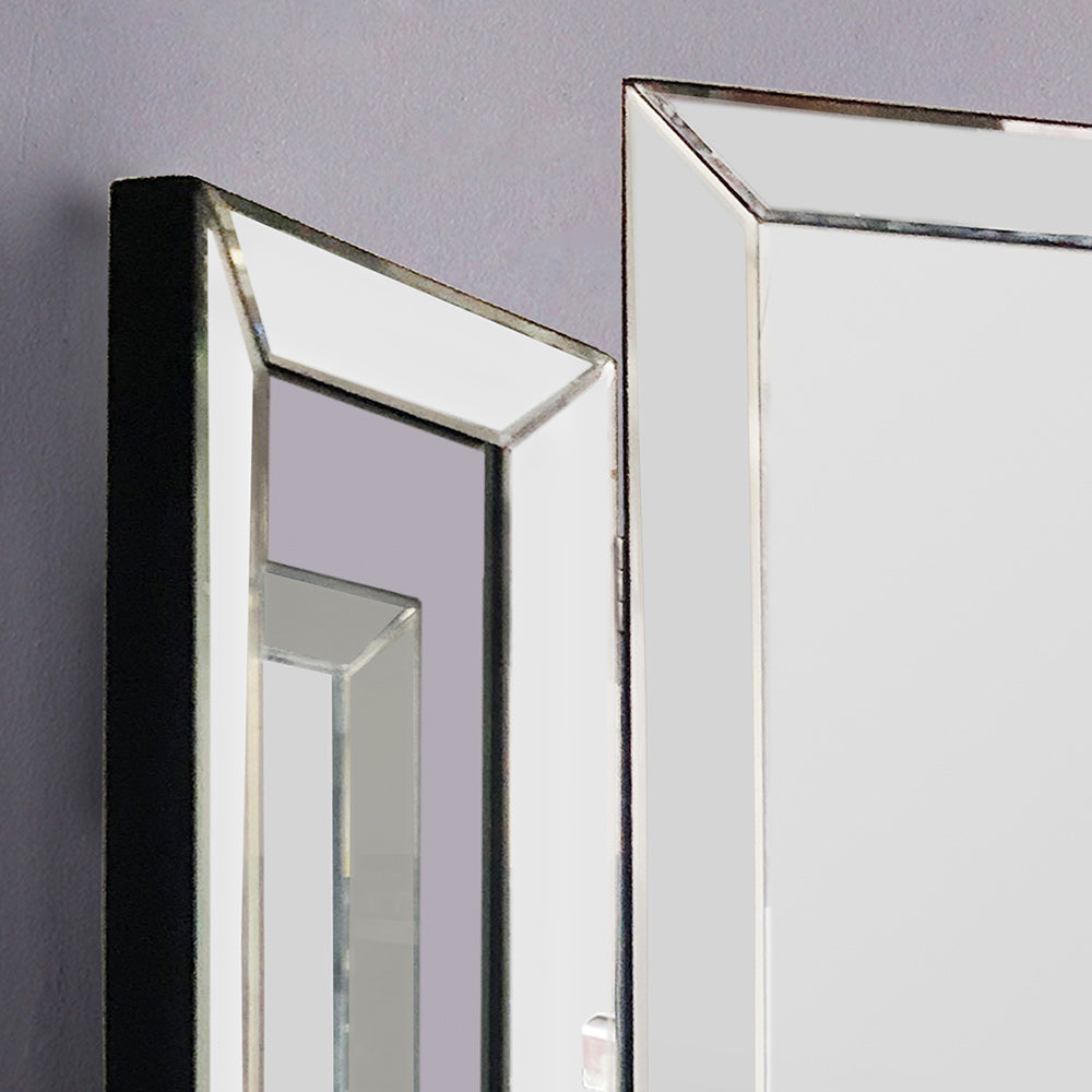vanity mirror, table mirror, makeup mirror, dressing table mirror, curved mirror, trifold mirror