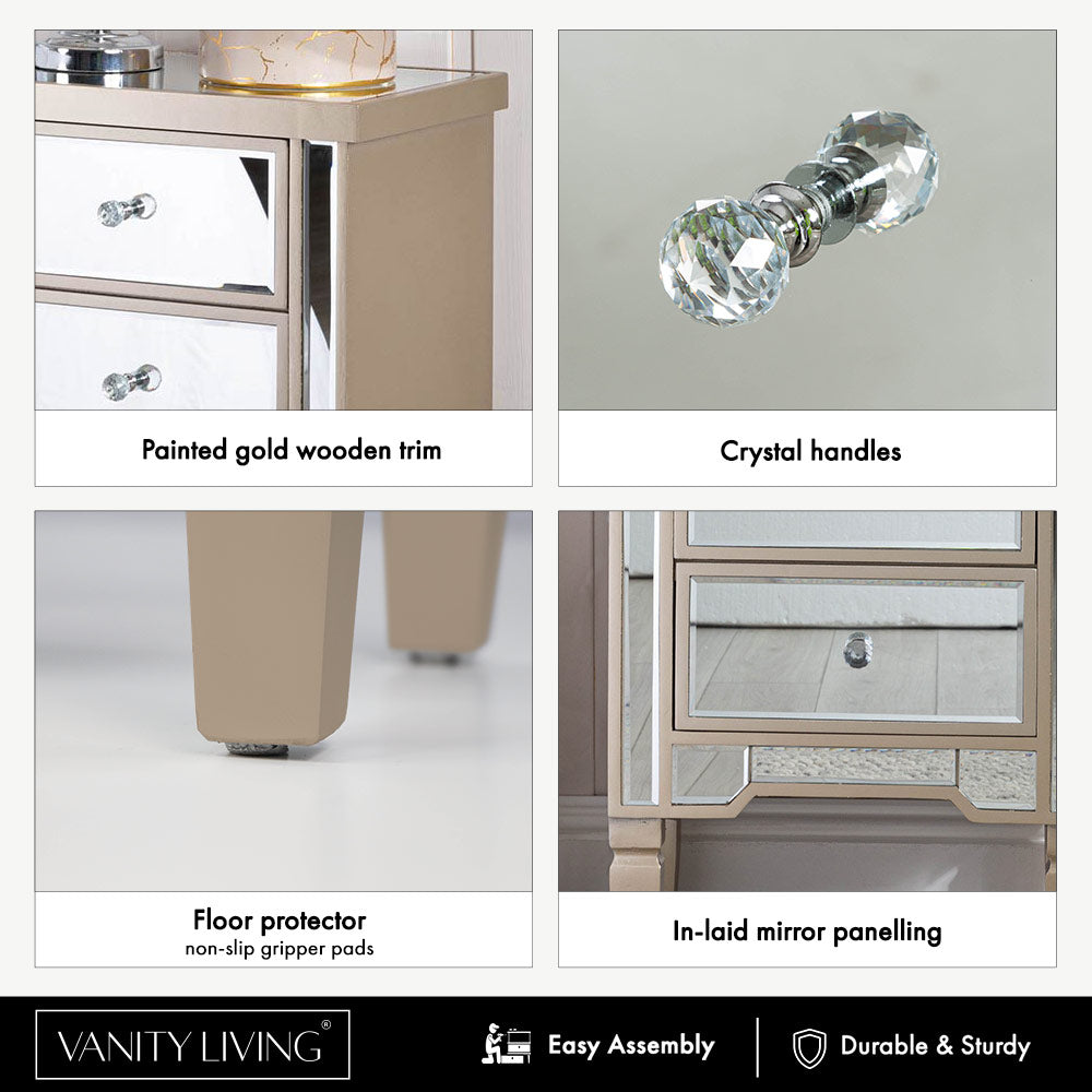 Mirror shop bedside drawers