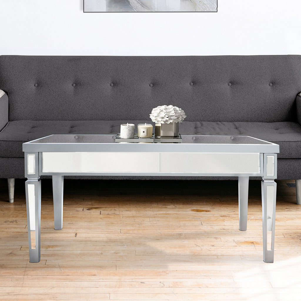 mirror coffee table for living room