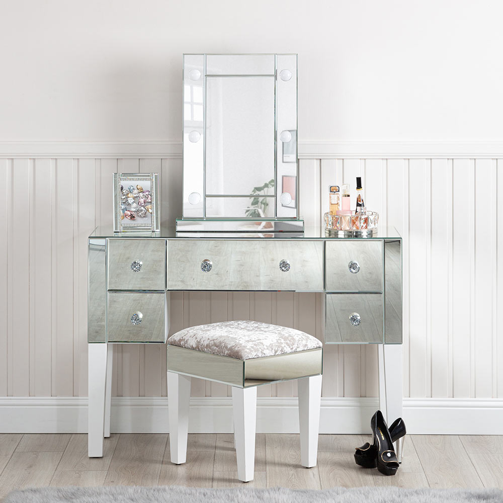 stool, mirror stool chair, cushioned stool, mirrored cushioned stool, dressing stool, poufs stool, sitting stool, velvet stool