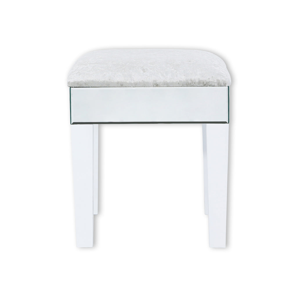 white dressing stool