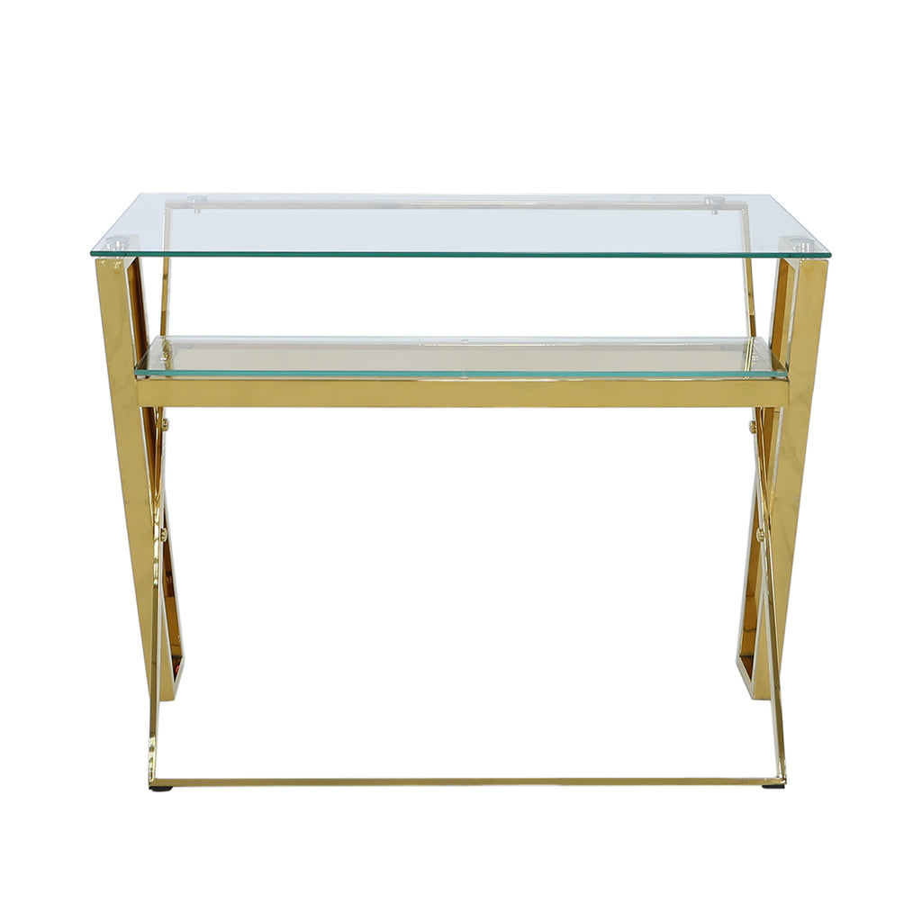 study table in gold
