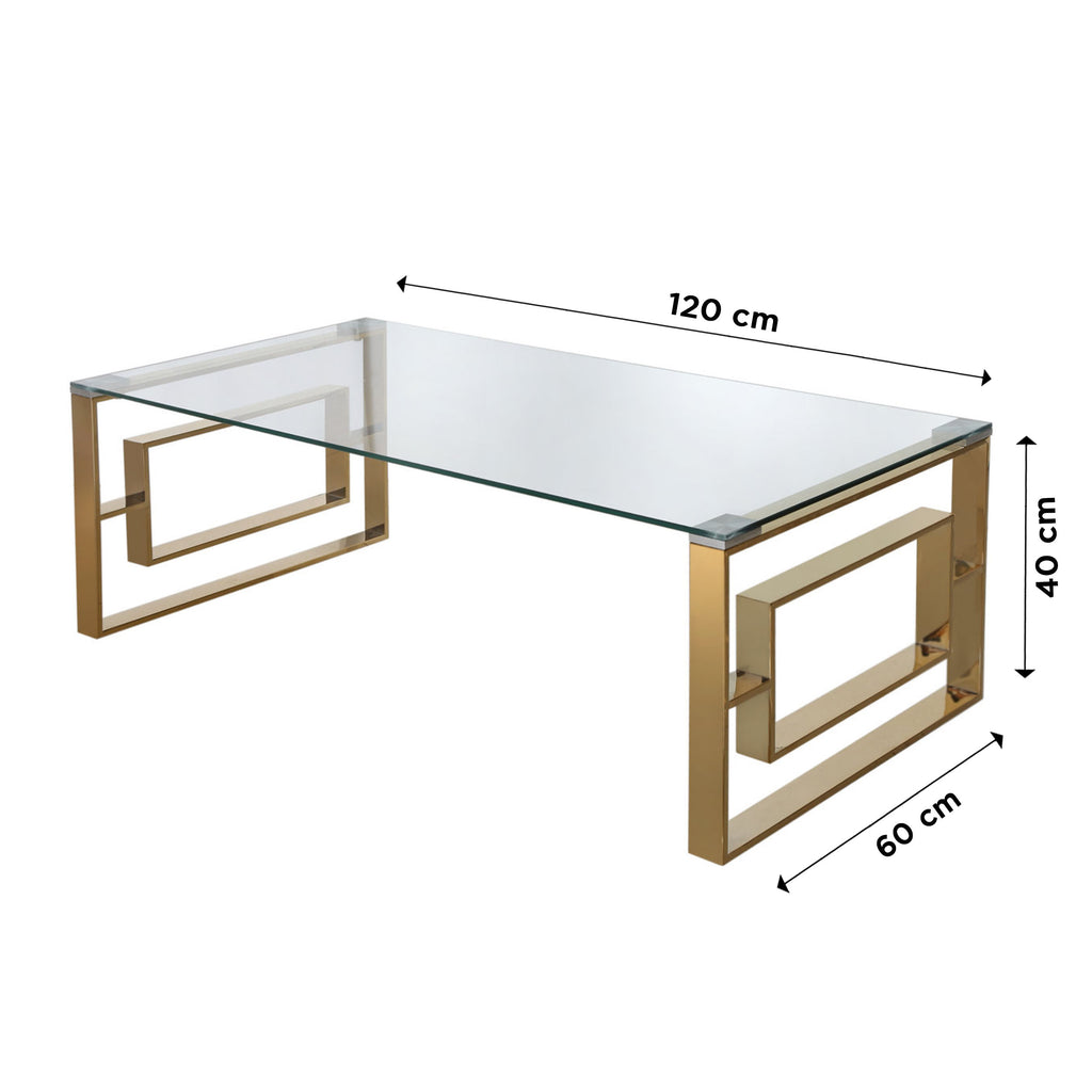 Verona Gold - 2 Side Tables + Coffee Table - VANITY LIVING