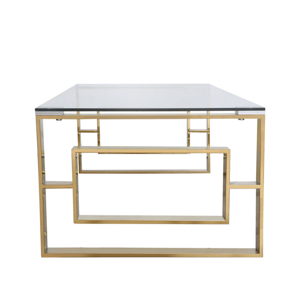 Verona Gold - 2 Side Tables + Coffee Table + TV Stand - VANITY LIVING
